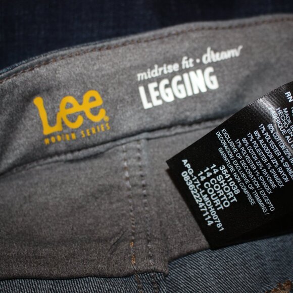 Lee Denim Legging NWOT Midrise 'Dream' Jegging Skinny Pull-On Jeans 14 - Picture 4 of 9